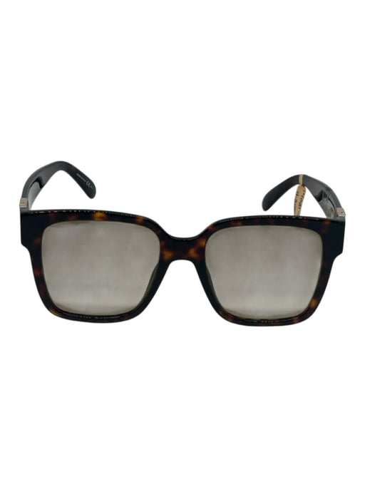 Givenchy Dark Brown Acetate Tortoiseshell Gradient Lens Square Flat Sunglasses Dark Brown