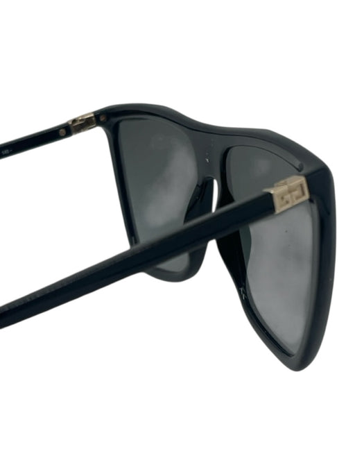 Givenchy Black Acetate Flat Top Gradient Lens Square Flat Sunglasses Black
