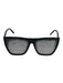 Givenchy Black Acetate Flat Top Gradient Lens Square Flat Sunglasses Black