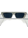 Christian Dior White Acetate Tinted Lens Rectangle Slim Flat Top Sunglasses White