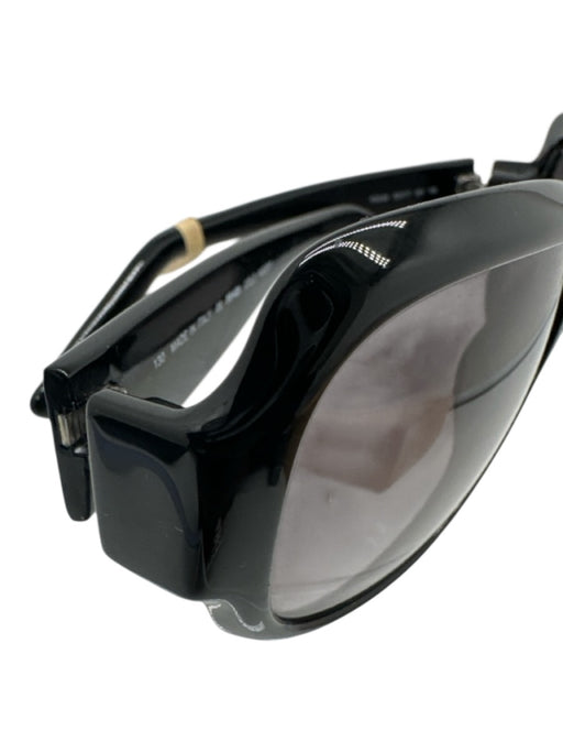 Fendi Black Acetate Gradient Lens Round Rectangular Oversized Sunglasses Black