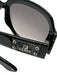 Fendi Black Acetate Gradient Lens Round Rectangular Oversized Sunglasses Black