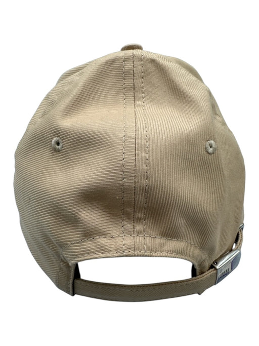 Burberry Beige & Baby Blue Cotton Baseball Embroidered Logo Adjustable Hat Beige & Baby Blue / L