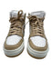 Air Jordan Shoe Size 9.5 White & Beige Leather High Top Color Block Sneakers White & Beige / 9.5