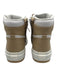 Air Jordan Shoe Size 9.5 White & Beige Leather High Top Color Block Sneakers White & Beige / 9.5