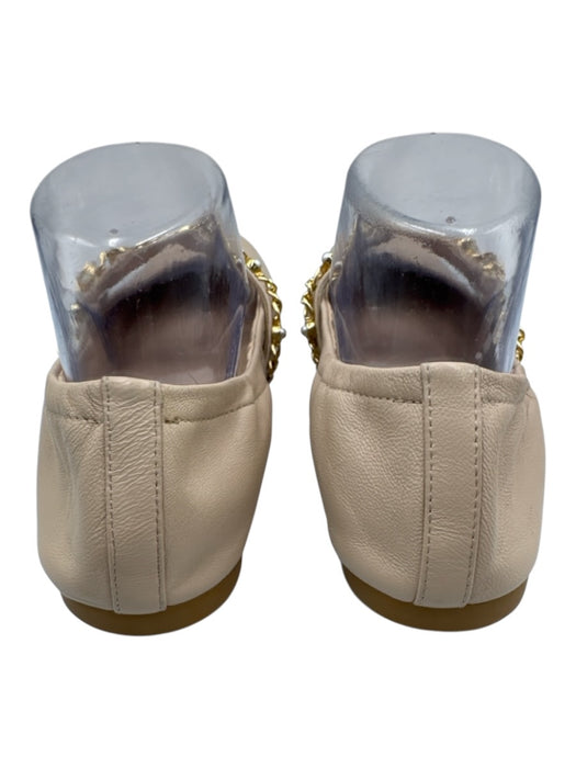 Stuart Weitzman Shoe Size 9.5 Beige & Gold Leather Upper Almond Toe Flats Beige & Gold / 9.5