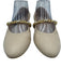 Stuart Weitzman Shoe Size 9.5 Beige & Gold Leather Upper Almond Toe Flats Beige & Gold / 9.5