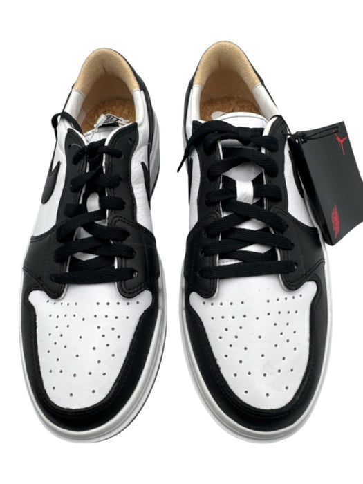 Nike Air Shoe Size 9.5 Black & White Leather Upper Round Toe Perforated Sneakers Black & White / 9.5