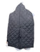 Puffer Hug Black Nylon Snap Button Quilted Rectangle Pockets scarf Black / One Size