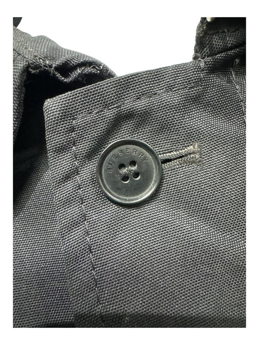 Burberry Size Est XXL Black Synthetic Solid Zip UP Overcoat Men's Jacket Black / Est XXL