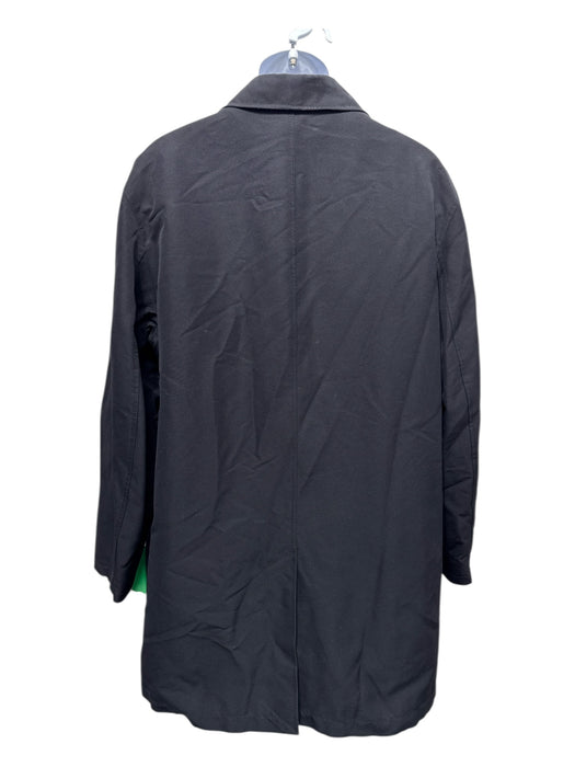 Burberry Size Est XXL Black Synthetic Solid Zip UP Overcoat Men's Jacket Black / Est XXL