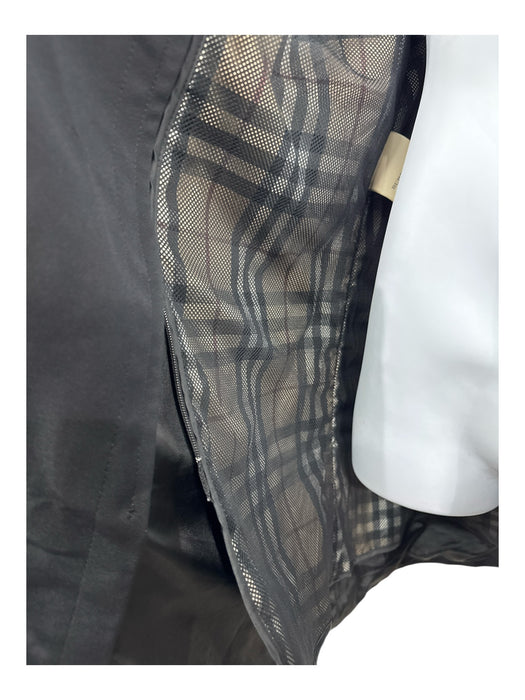 Burberry Size Est XXL Black Synthetic Solid Zip UP Overcoat Men's Jacket Black / Est XXL