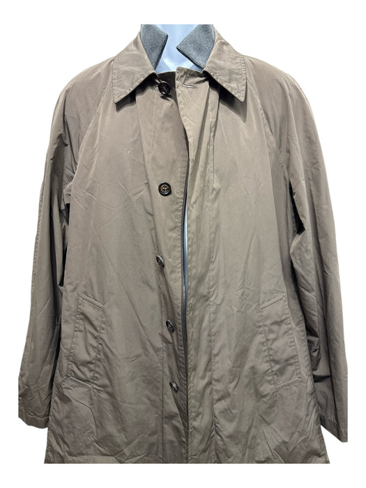 Brunello Cucinelli Size 54 Dark Tan Cotton Blend Solid Zip UP Men's Jacket Dark Tan / 54