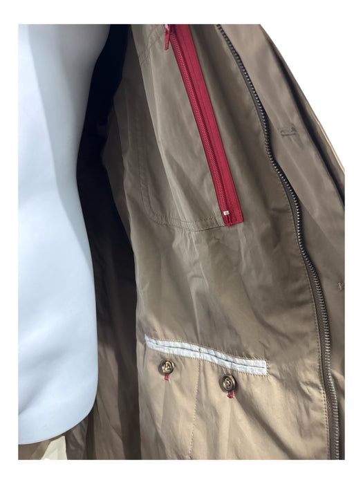 Brunello Cucinelli Size 54 Dark Tan Cotton Blend Solid Zip UP Men's Jacket Dark Tan / 54
