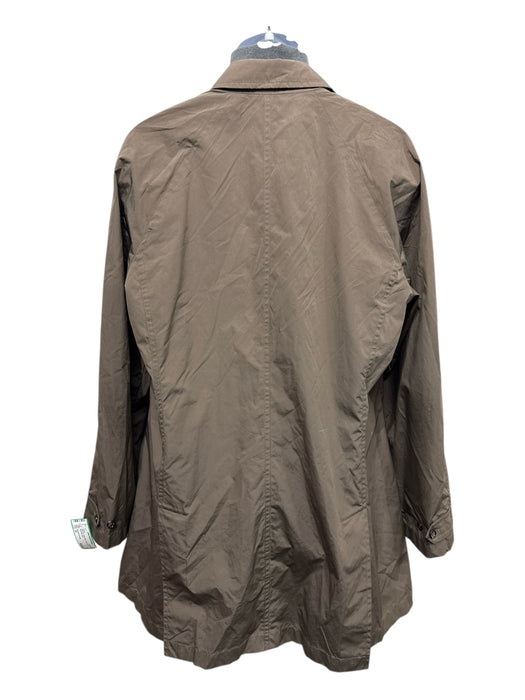 Brunello Cucinelli Size 54 Dark Tan Cotton Blend Solid Zip UP Men's Jacket Dark Tan / 54
