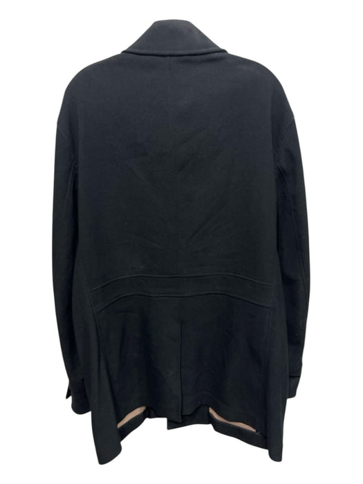 Armani AS IS - Stained Size 42 Black Cotton Blend Solid Coat Men's Jacket Black / 42
