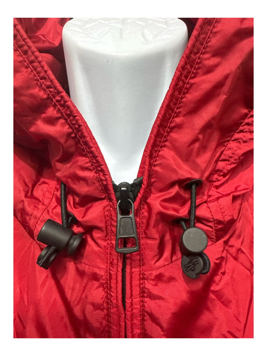 Moncler Size 5 Red Synthetic Solid Windbreaker Zip Up Men's Jacket Red / 5