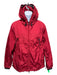 Moncler Size 5 Red Synthetic Solid Windbreaker Zip Up Men's Jacket Red / 5