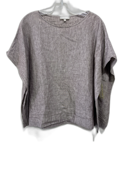 Ann Mashburn Size XS Taupe Gray Cotton & Linen Boxy Sleeveless Top Taupe Gray / XS