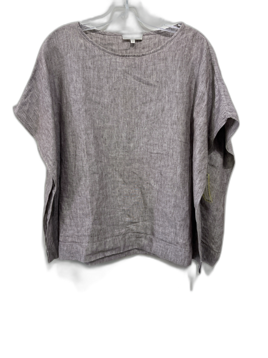 Ann Mashburn Size XS Taupe Gray Cotton & Linen Boxy Sleeveless Top Taupe Gray / XS