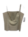 Cache Size 10 Beige Cotton Blend Spaghetti Strap Square Neck Cropped Top Beige / 10