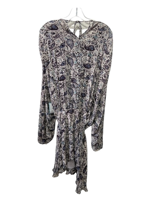 Isabel Marant Etoile Size 42 Beige Brown & Blue Viscose Paisley Shift Dress Beige Brown & Blue / 42