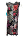 Class Roberto Cavali Size 10 Black White & Multi Viscose Blend Floral Dress Black White & Multi / 10