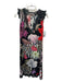 Class Roberto Cavali Size 10 Black White & Multi Viscose Blend Floral Dress Black White & Multi / 10