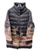 Etro Size 44 Black Beige Pink Polyester Floral Paisley Quilted Snap Front Jacket Black Beige Pink / 44