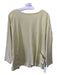 Eileen Fisher Size S Green Cotton Wide Neck Long Sleeve Pockets Paneled Top Green / S