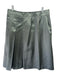 Etro Size 44 Green Cotton Blend Pleated Knee Length Side Zip Skirt Green / 44