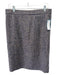 Red Valentino Size 8 Blue & Beige Wool Blend Tweed Back Tie Back Slit Skirt Blue & Beige / 8