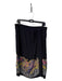 Etro Size 48 Black & Multi Viscose Side Zip Side Slit Knee length Skirt Black & Multi / 48