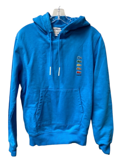 Lacoste X Polaroid Size S Bright Blue Cotton Hood Long Sleeve Drawstring Hoodie Bright Blue / S