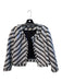 Karl Lagerfeld Size S Black & White Polyester Round Neck Open Front Jacket Black & White / S