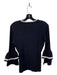 Frame Size M Black & White Wool Blend Round Neck Long Sleeve Ruffle Cuff Top Black & White / M