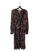 Veronica Beard Size 10 Black & Multi Silk Blend V Neck Long Sleeve Lined Dress Black & Multi / 10