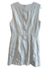 Dolce & Gabbana Size 50 White Cotton & Silk Sleeveless Back Zip Textured Dress White / 50