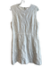Dolce & Gabbana Size 50 White Cotton & Silk Sleeveless Back Zip Textured Dress White / 50