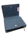 Furla Blue Leather Card Holder Gold Hardware Logo Foldable Wallets Blue