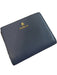 Furla Blue Leather Card Holder Gold Hardware Logo Foldable Wallets Blue