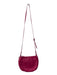 Red Valentino Pink Leather Magnetic Clasp Bow Detail Pleated Crossbody Bag Pink / S