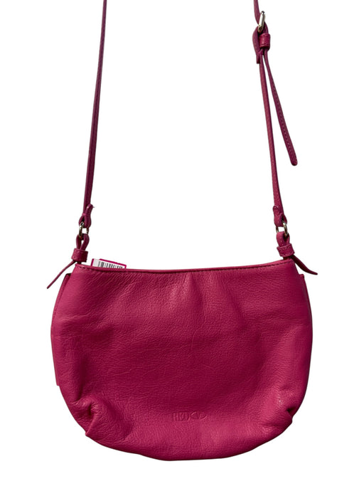 Red Valentino Pink Leather Magnetic Clasp Bow Detail Pleated Crossbody Bag Pink / S