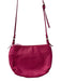 Red Valentino Pink Leather Magnetic Clasp Bow Detail Pleated Crossbody Bag Pink / S