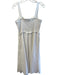 Ungaro Size Est S White Linen Blend Sleeveless solid color Side Zip Dress White / Est S