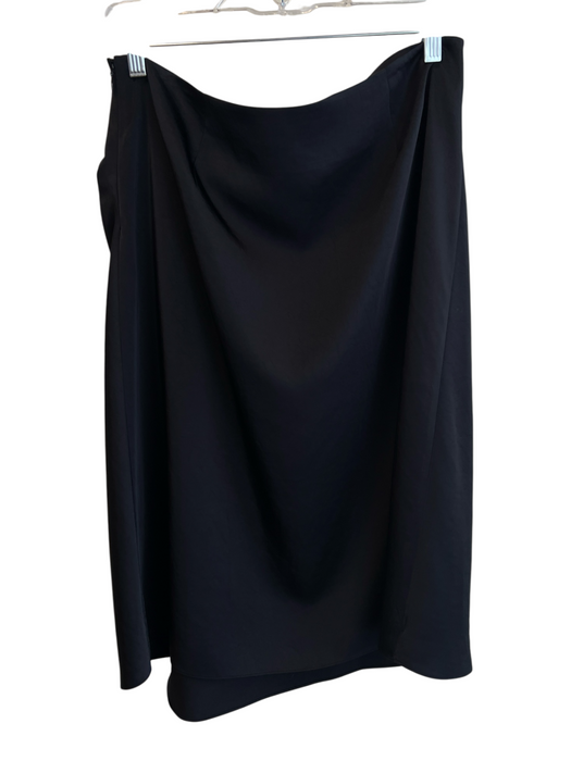 Theory Project Size 10 Black Polyester Side Zip Gathered Detail Skirt Black / 10
