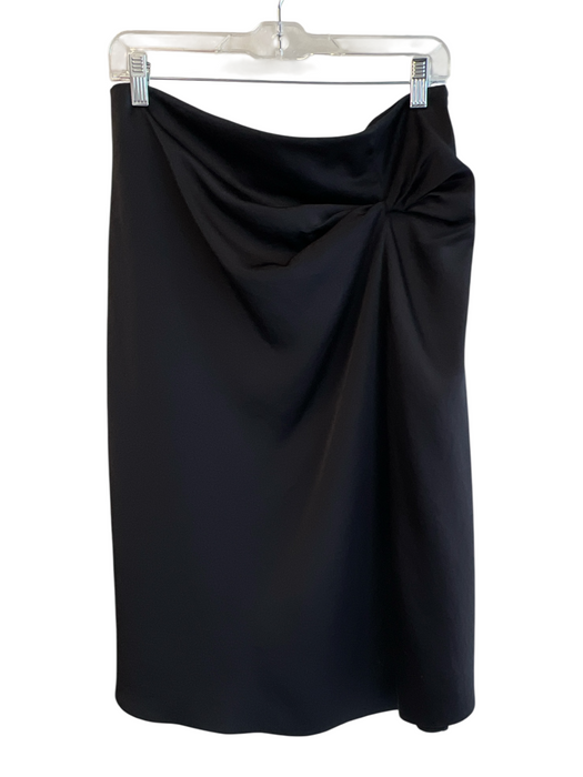 Theory Project Size 10 Black Polyester Side Zip Gathered Detail Skirt Black / 10