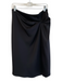 Theory Project Size 10 Black Polyester Side Zip Gathered Detail Skirt Black / 10