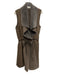 Elie Tahari Size Est S Brown & Grey Wool Sleeveless Maxi Fleece Lined Coat Brown & Grey / Est S