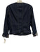 Zara Size M Dark Wash Cotton Long Sleeve Button Up Denim Jacket Dark Wash / M